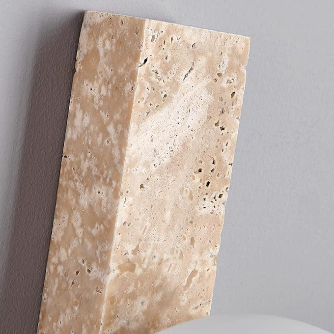 Long Strip Yellow Travertine 2-Light Wall Lamp