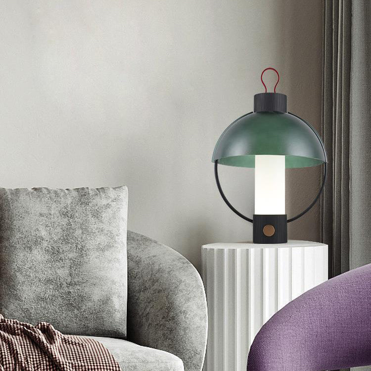 Round Dome Cylinder Aluminum Table Lamp
