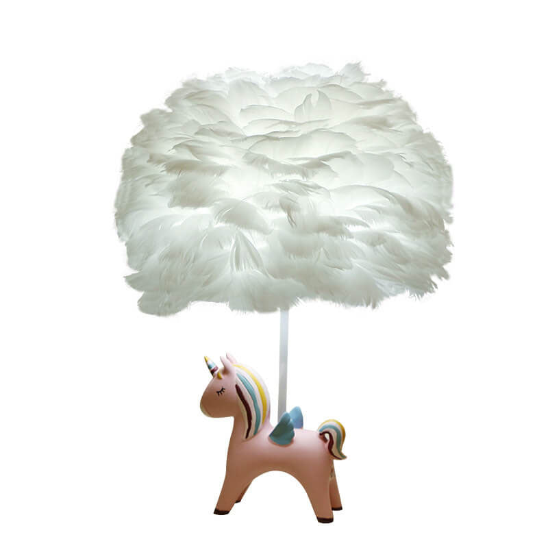 Unicorn Feather Children Table Lamp