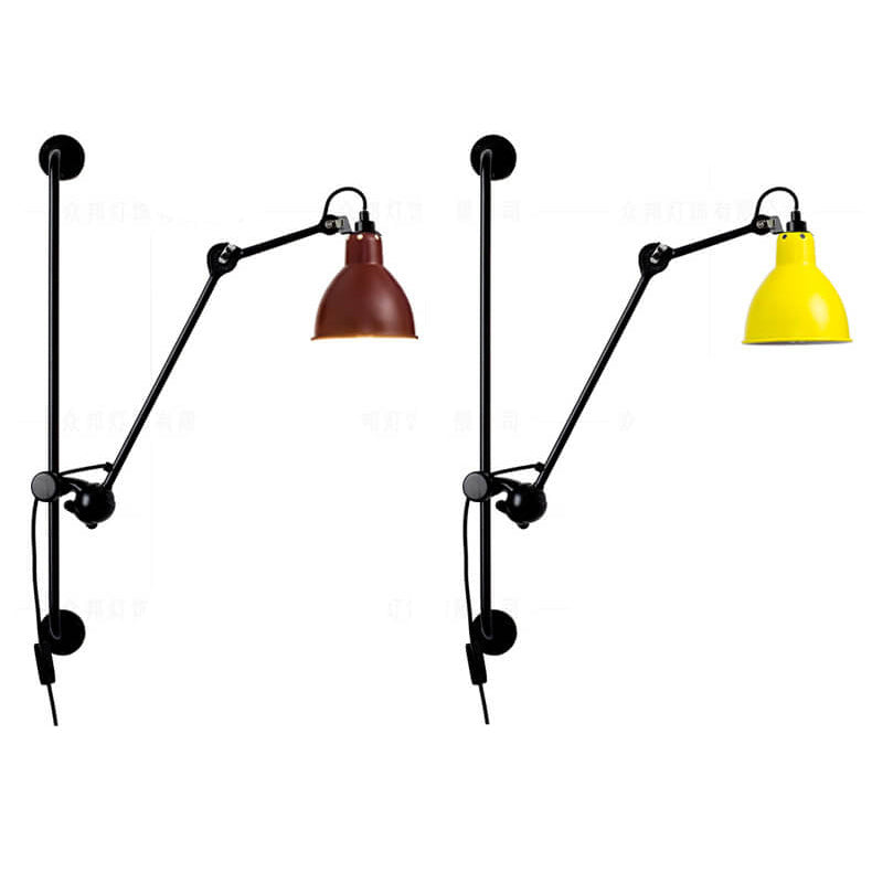 Iron Long Pole Swing Wall Lamp