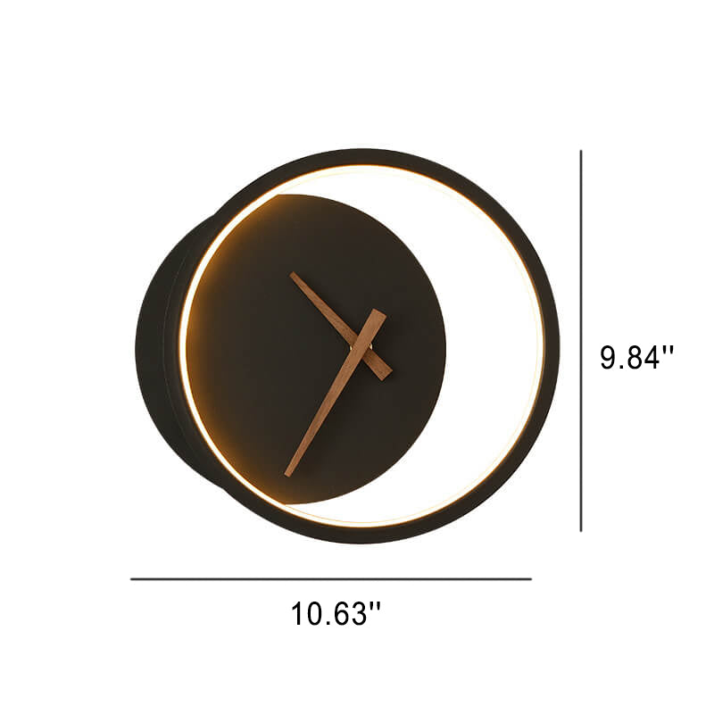 Clock Round Wall Lamp