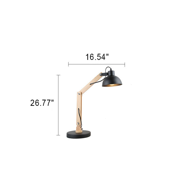 Classical Collapsible Wooden Iron Table Lamp