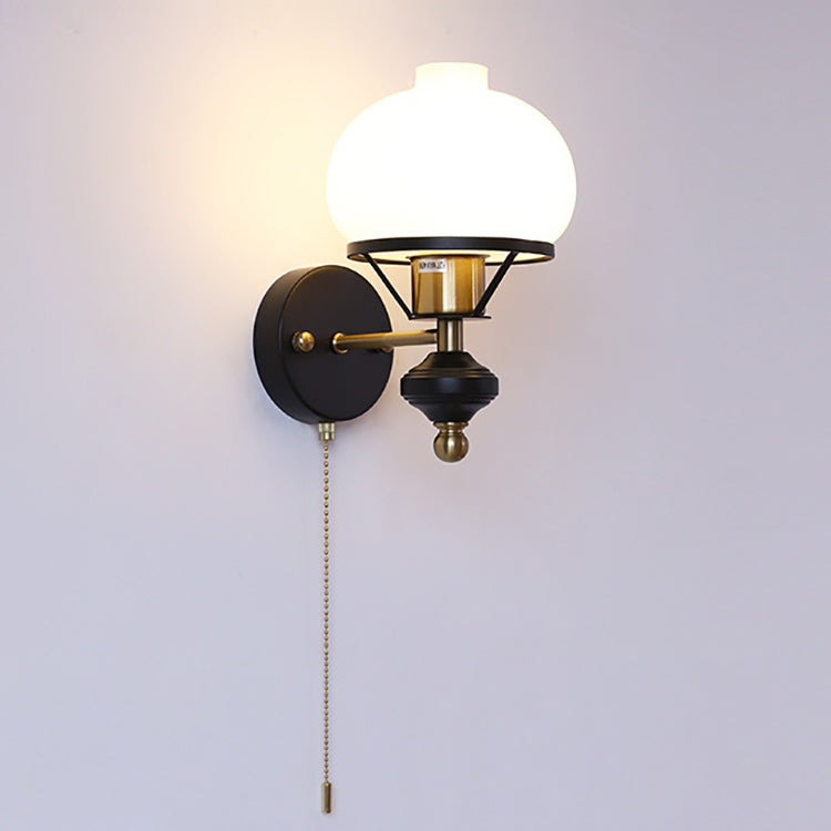 Geometric Circle Glass Iron Wall Lamp