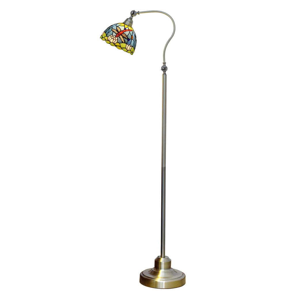 Iron Glss Dome Round Floor Lamp
