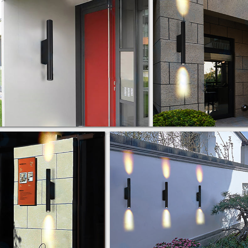 Long Cylinder Rectangle Aluminum Outdoor Light