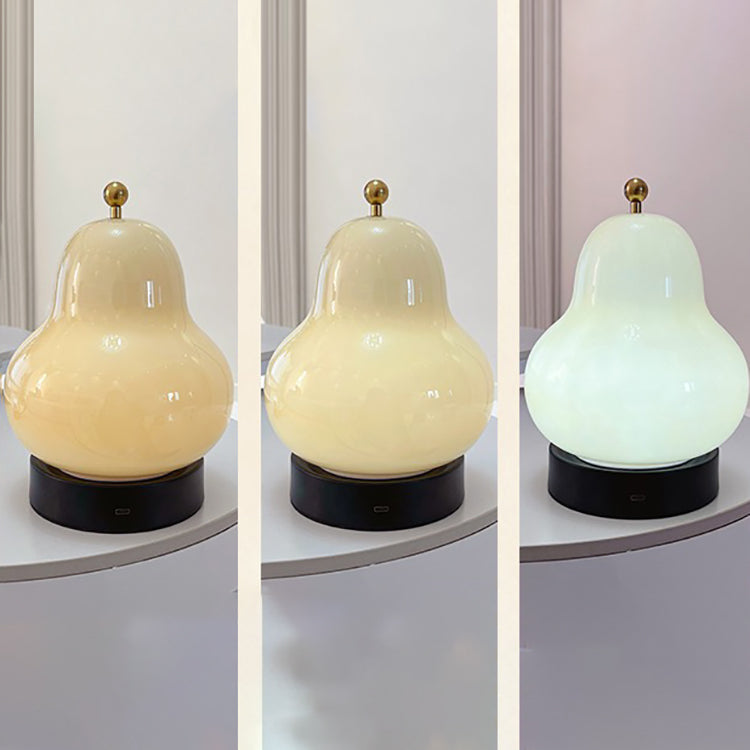 Gourd Glass Lampshade Night Table Lamp