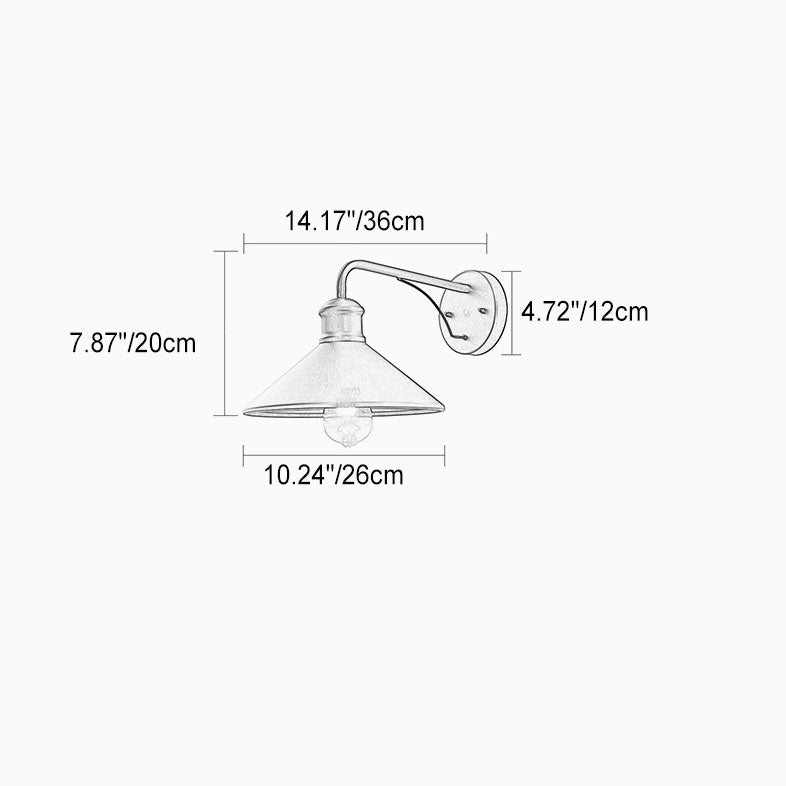 Cone Iron Patio Outdoor Light