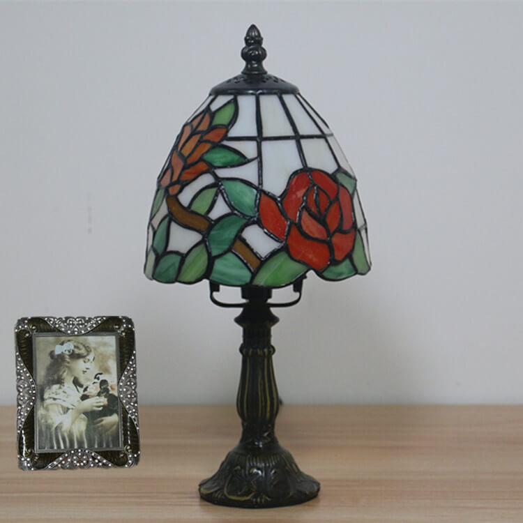 Style Stained Glass Cone Table Lamp