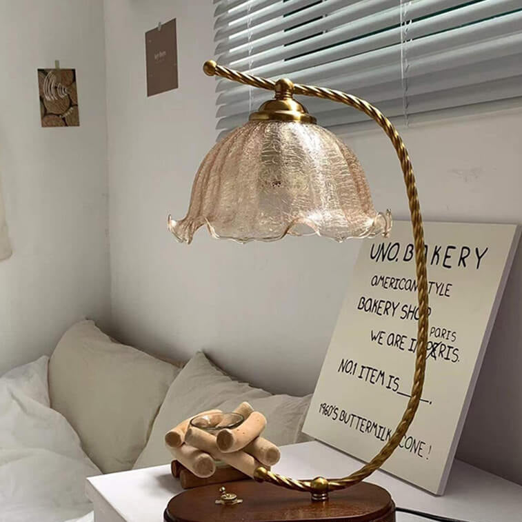 Glass Arc Decorative Table Lamp