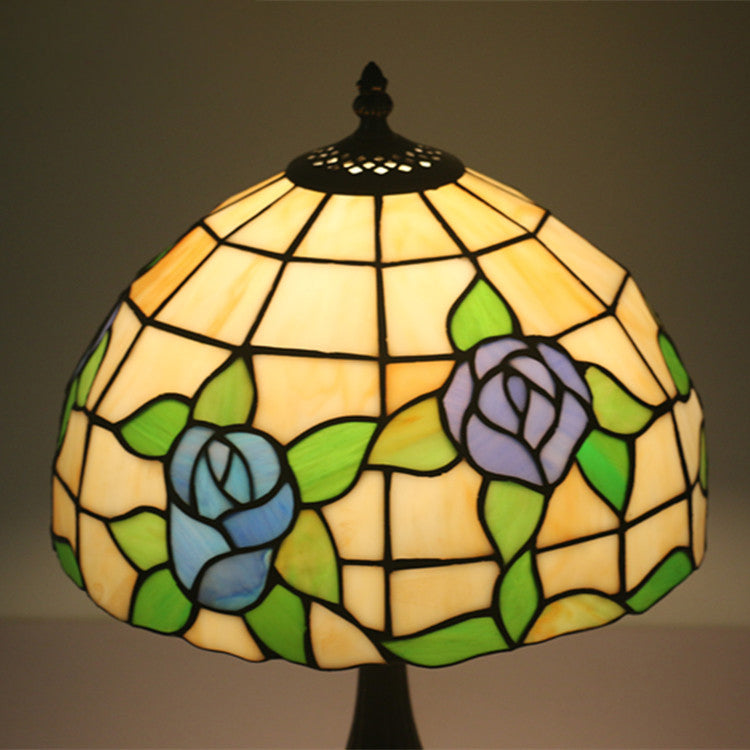 Round Dome Flower Zinc Table Lamp