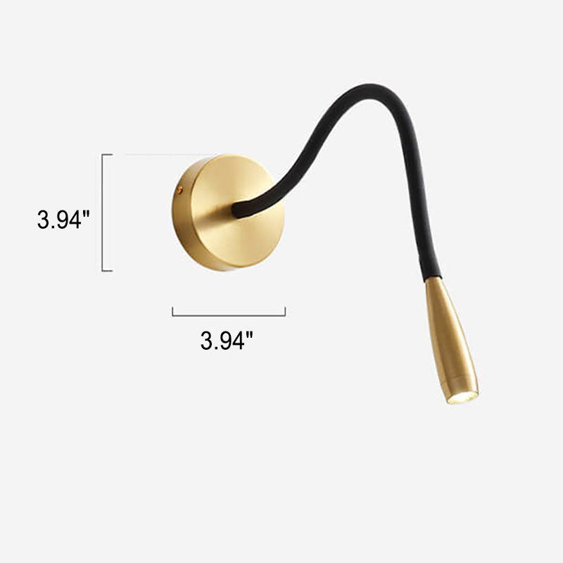 Hose Brass Reading Wall Lamp