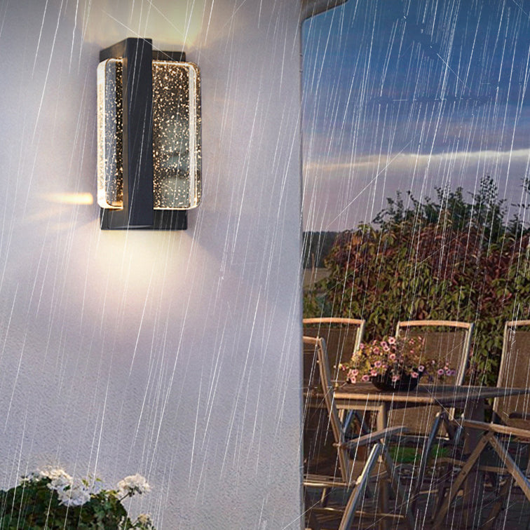 Rectangle Iron Crystal Garden Outdoor Light