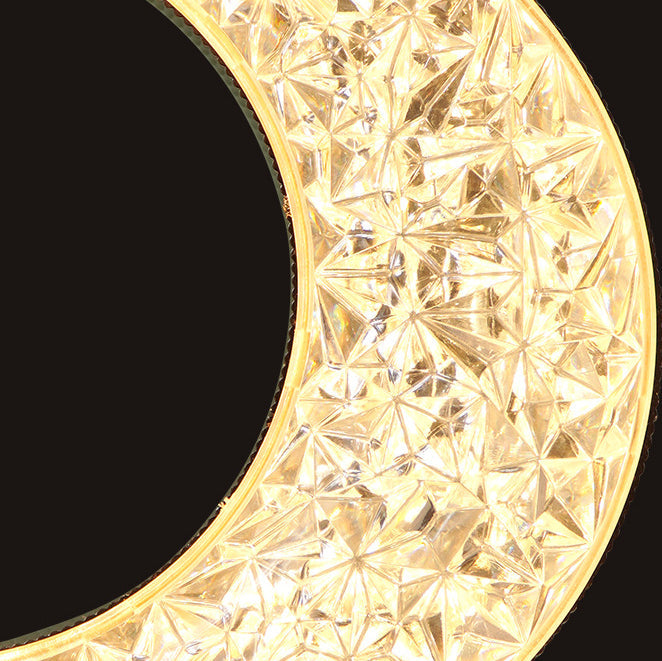 Metal Crystal Star Moon Table Lamp