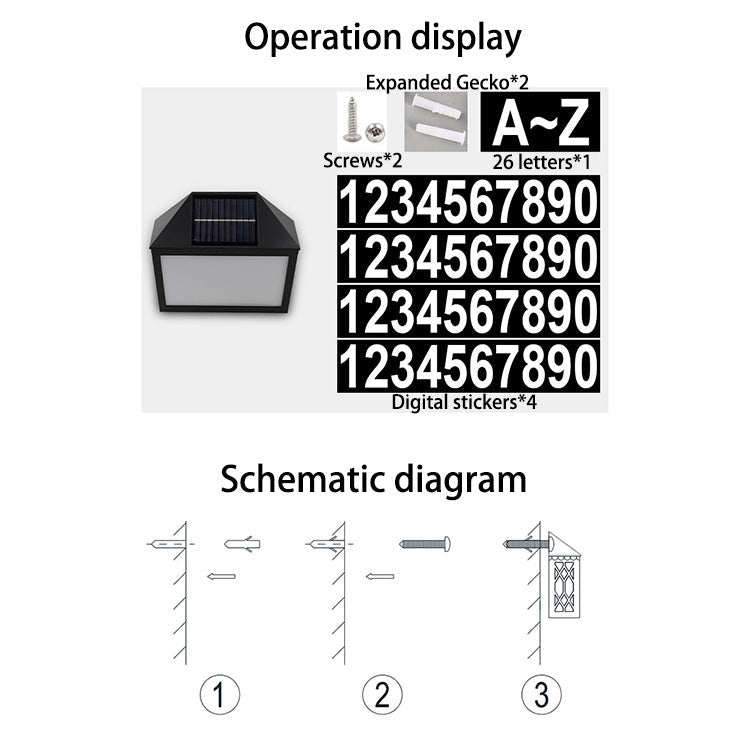 ABS Address Sign Digital Outdoor Light