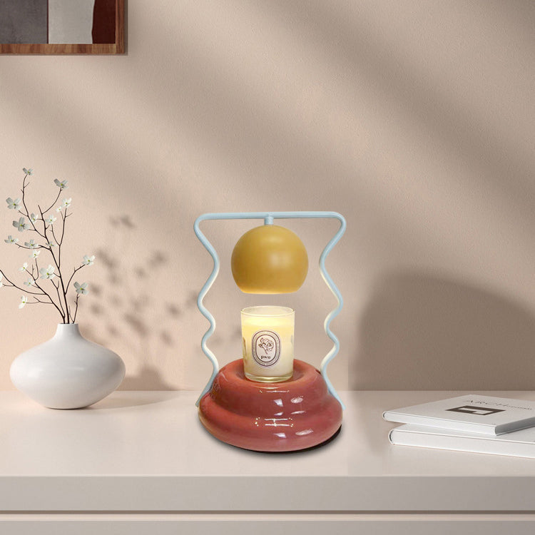 Iron Mushroom House Ceramic Table Lamp