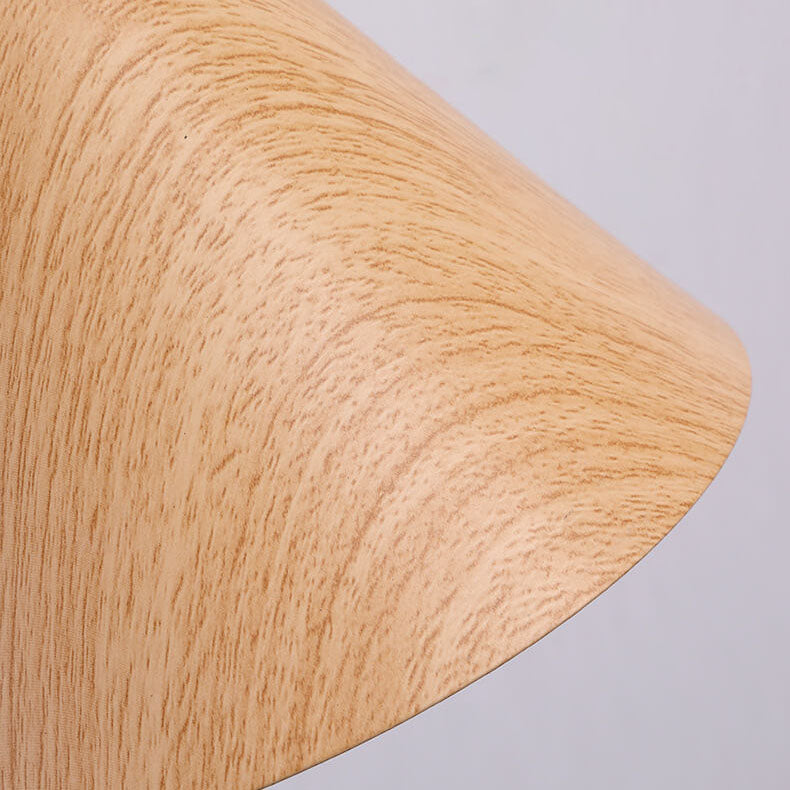 Cone Swing Arm Wood Wall Lamp