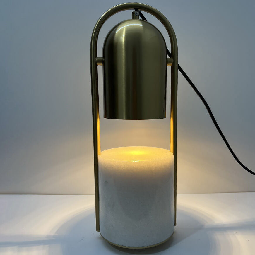 Cylinder Ring Hardware Marble Table Lamp