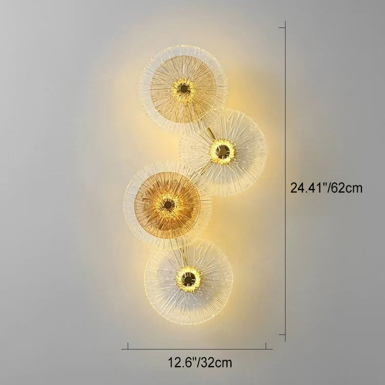 Glass Lotus Leaf Shape Wall Lamp