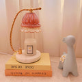 Floral Metal Glass Aroma Table Lamp
