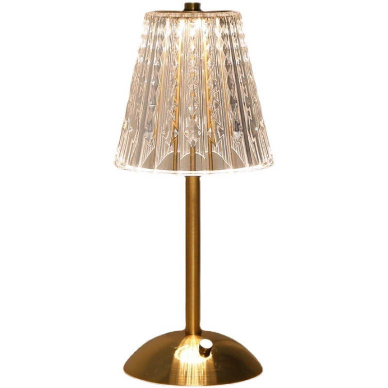 Diamond Crystal Acrylic Metal Table Lamp