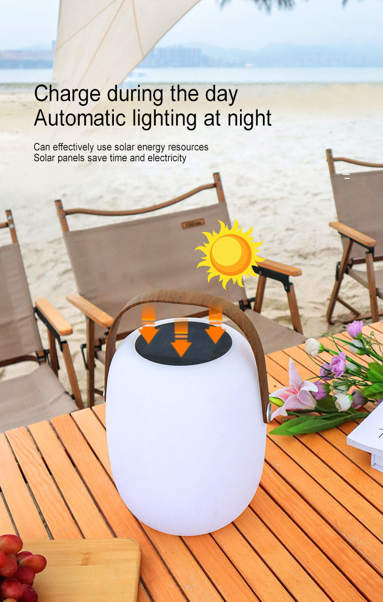 PE Portable Basket Decorative Outdoor Light