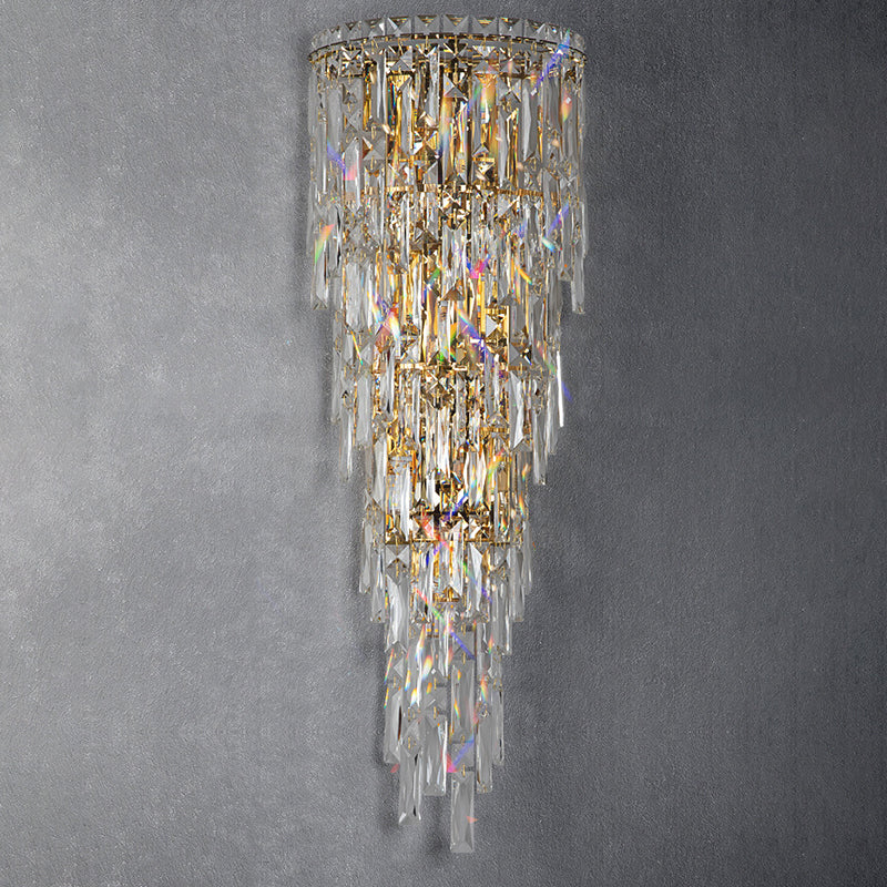 Crystal Tassel Half Living Wall Lamp