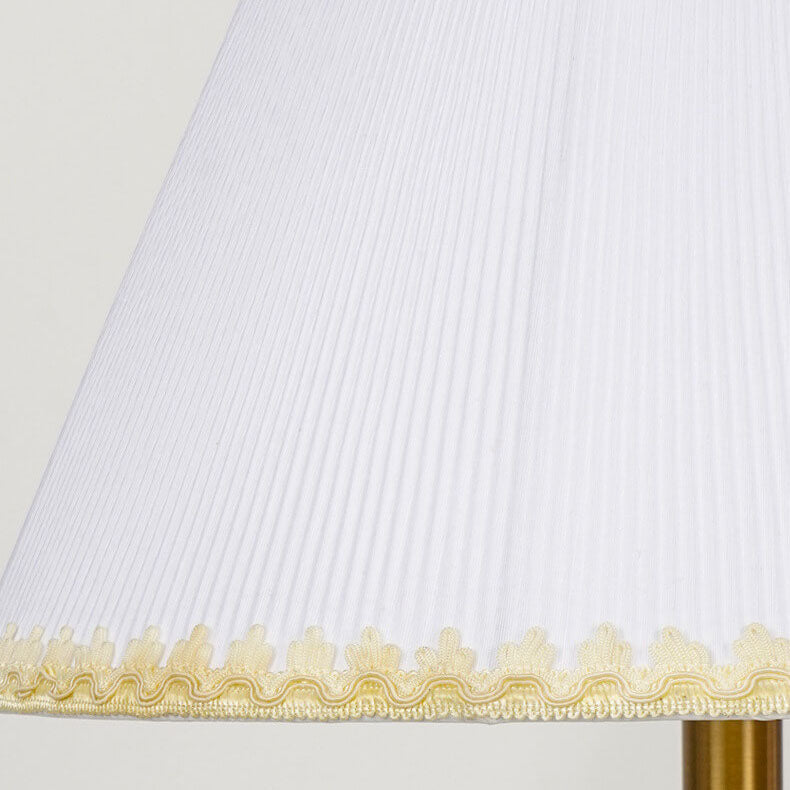 Ink Ceramic Column Pleated Table Lamp