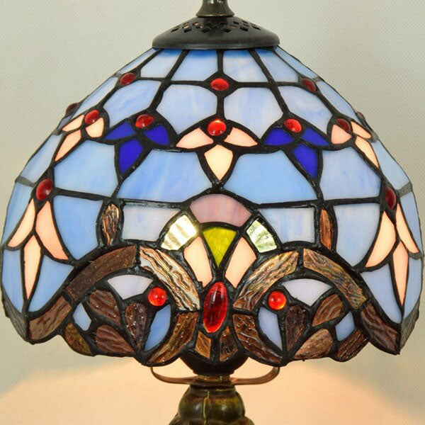 Style Blue Baroque Stained Table Lamp