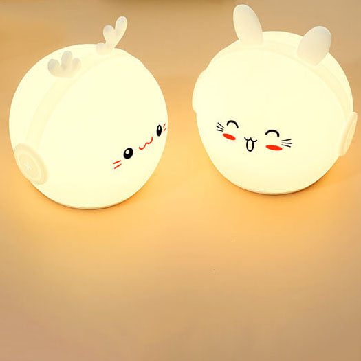 Cartoon Deer Rabbit Silicone Table Lamp