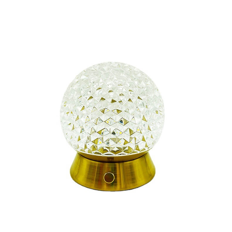 Round Ball Iron Acrylic Table Lamp