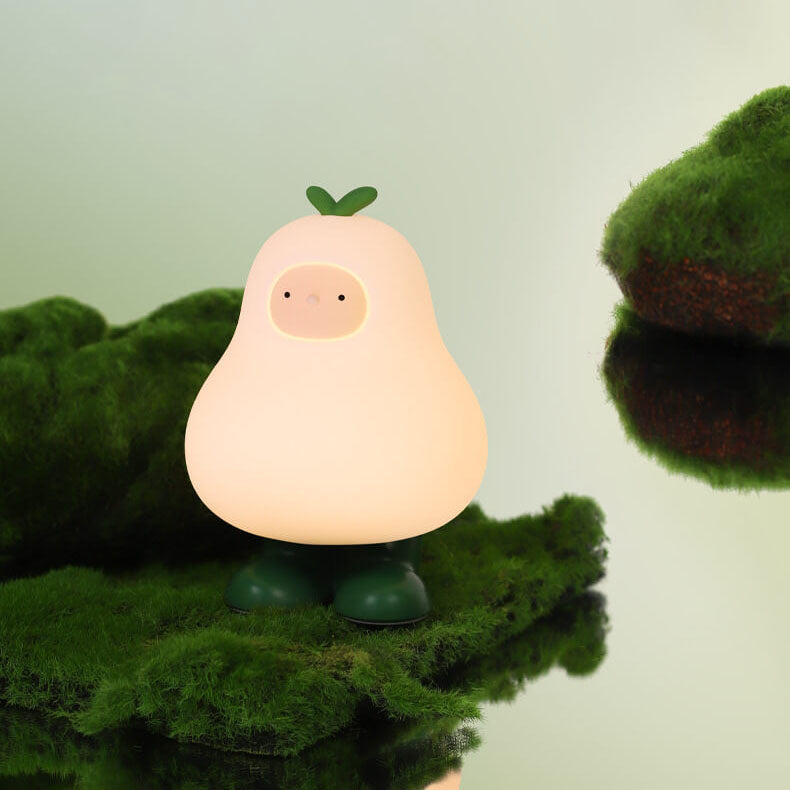 Cartoon Pear Silicone Night Table Lamp