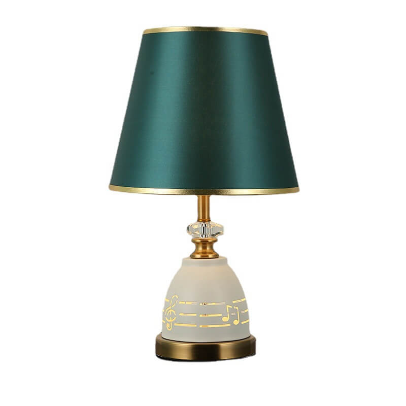 Solid Color Hardware Fabric Table Lamp