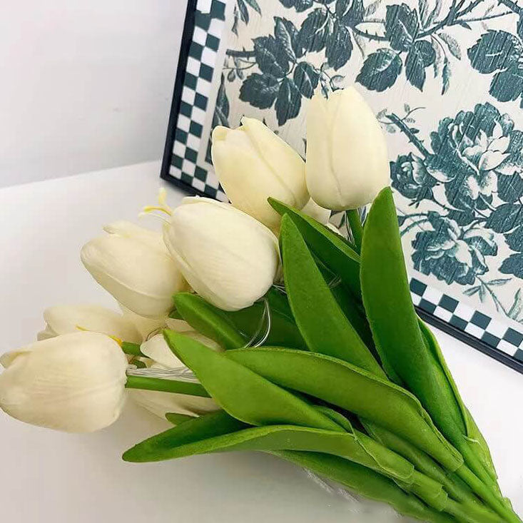Tiffany-Style Tulip Flower Decoration Table Lamp