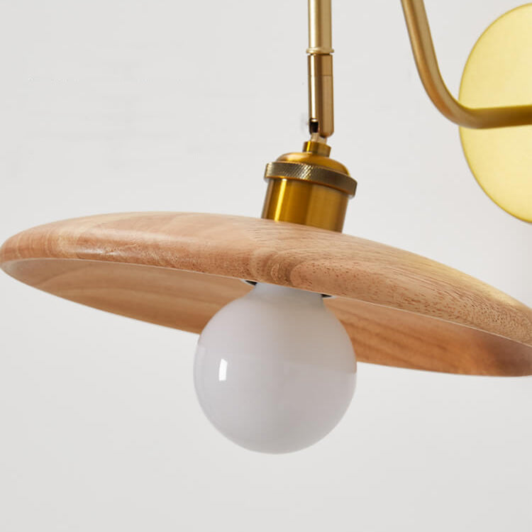 Wooden Tray Shaped Wall Lamp