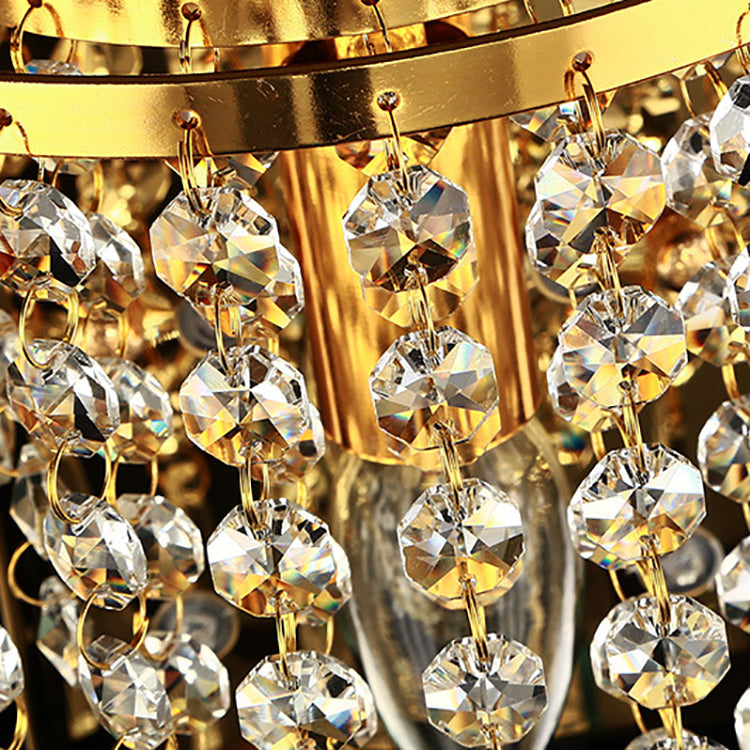 Half Round Octagonal Beads Wall Lamp
