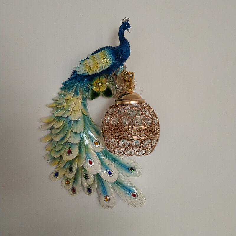 Ornate Resin Long Tail Wall Lamp