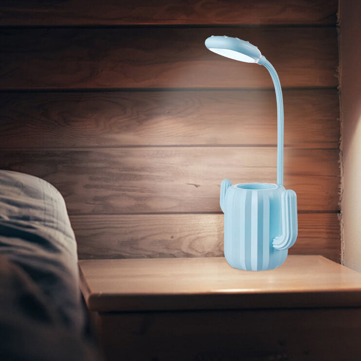 Children's Plastic Cactus Pencil Table Lamp