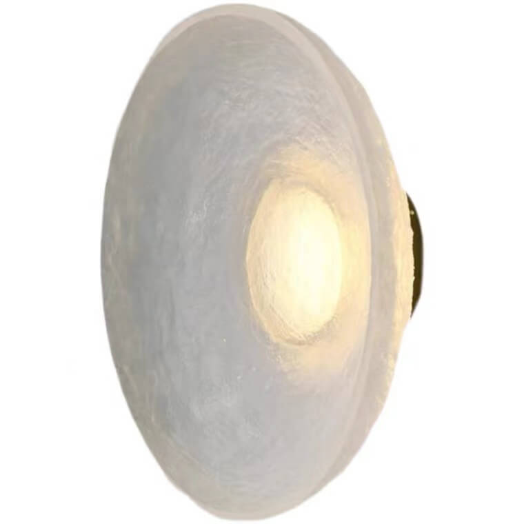 Resin Clear Round Disc Wall Lamp