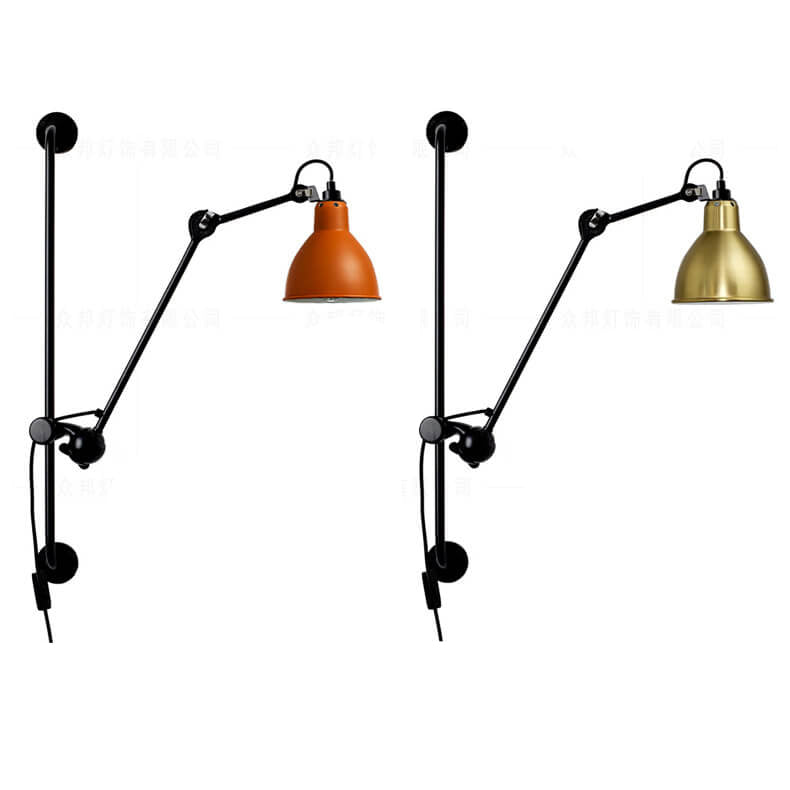 Iron Long Pole Swing Wall Lamp