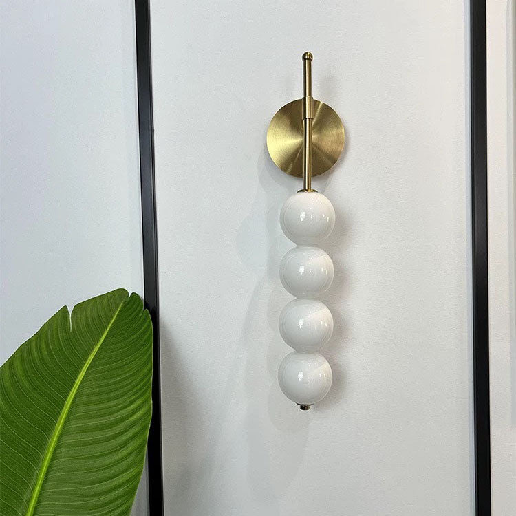 Iron Glass Ball Living 5-Light Wall Lamp