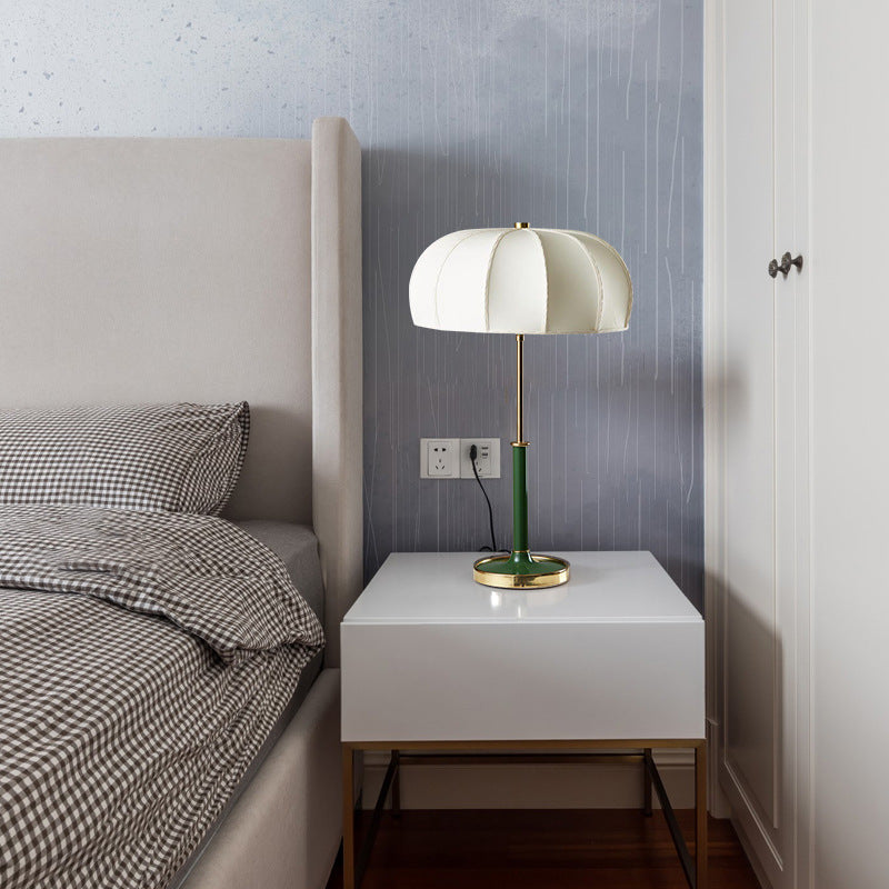Dome Hardware Fabric Bedroom Table Lamp