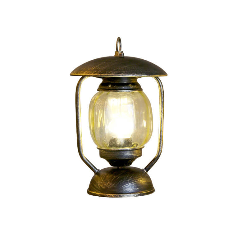 Wrought Iron Glass Table Lamp