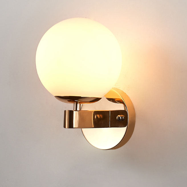 Minimal Round Head Iron Wall Lamp