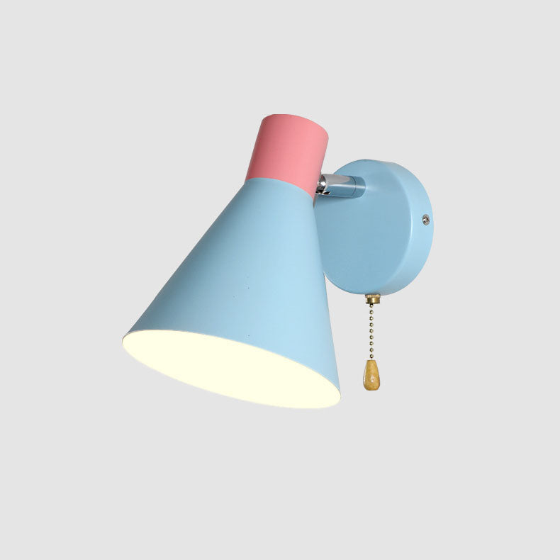 Blue Cone Reading Wall Lamp