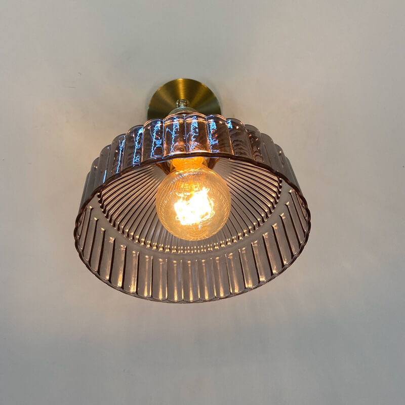 Dome Glass Brass Wall Lamp