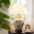Ceramic Idyllic Flower Bird Table Lamp