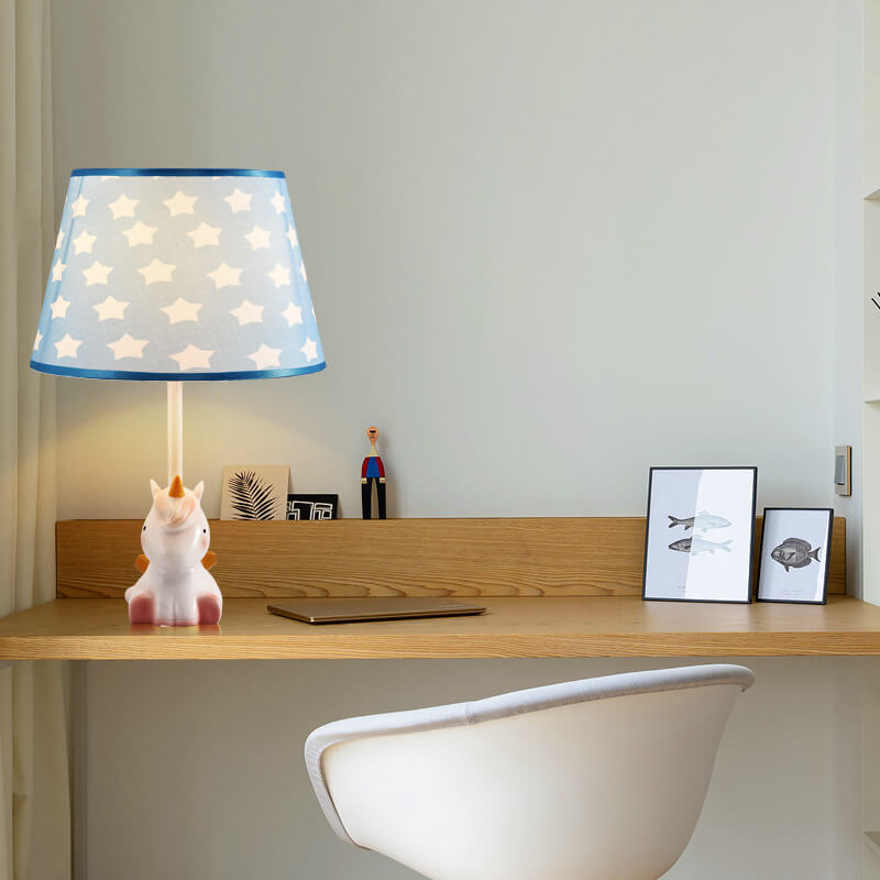 Fun Cartoon Pattern Resin Table Lamp