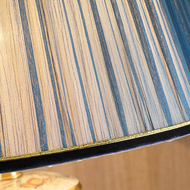 Painted Fabric Ceramic Table Lamp