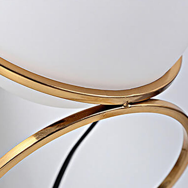 Spiral Circle Glass Ball Table Lamp