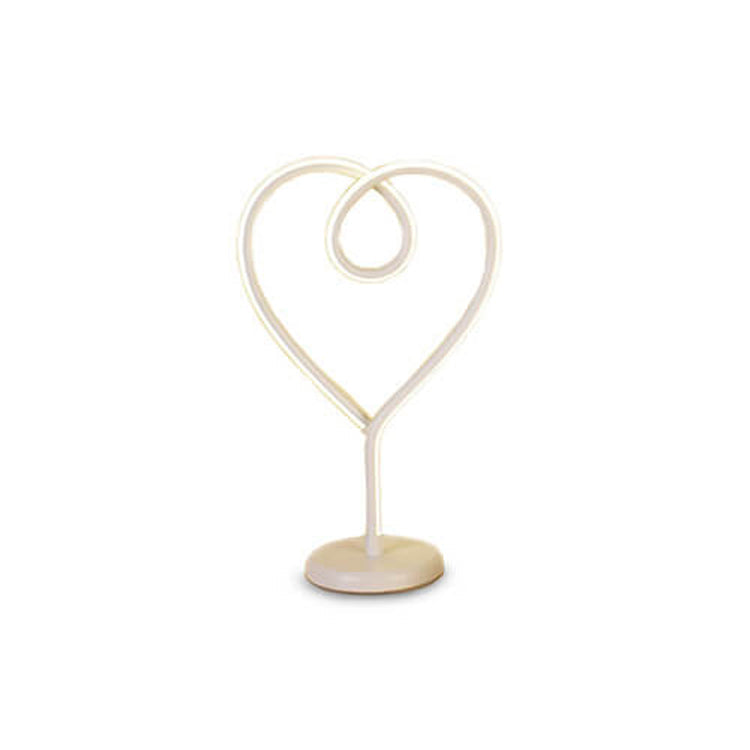 Heart Shape Aluminum Iron Table Lamp